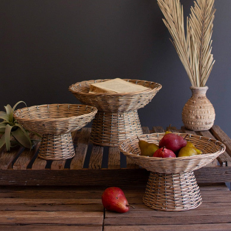 Wicker Compote Set