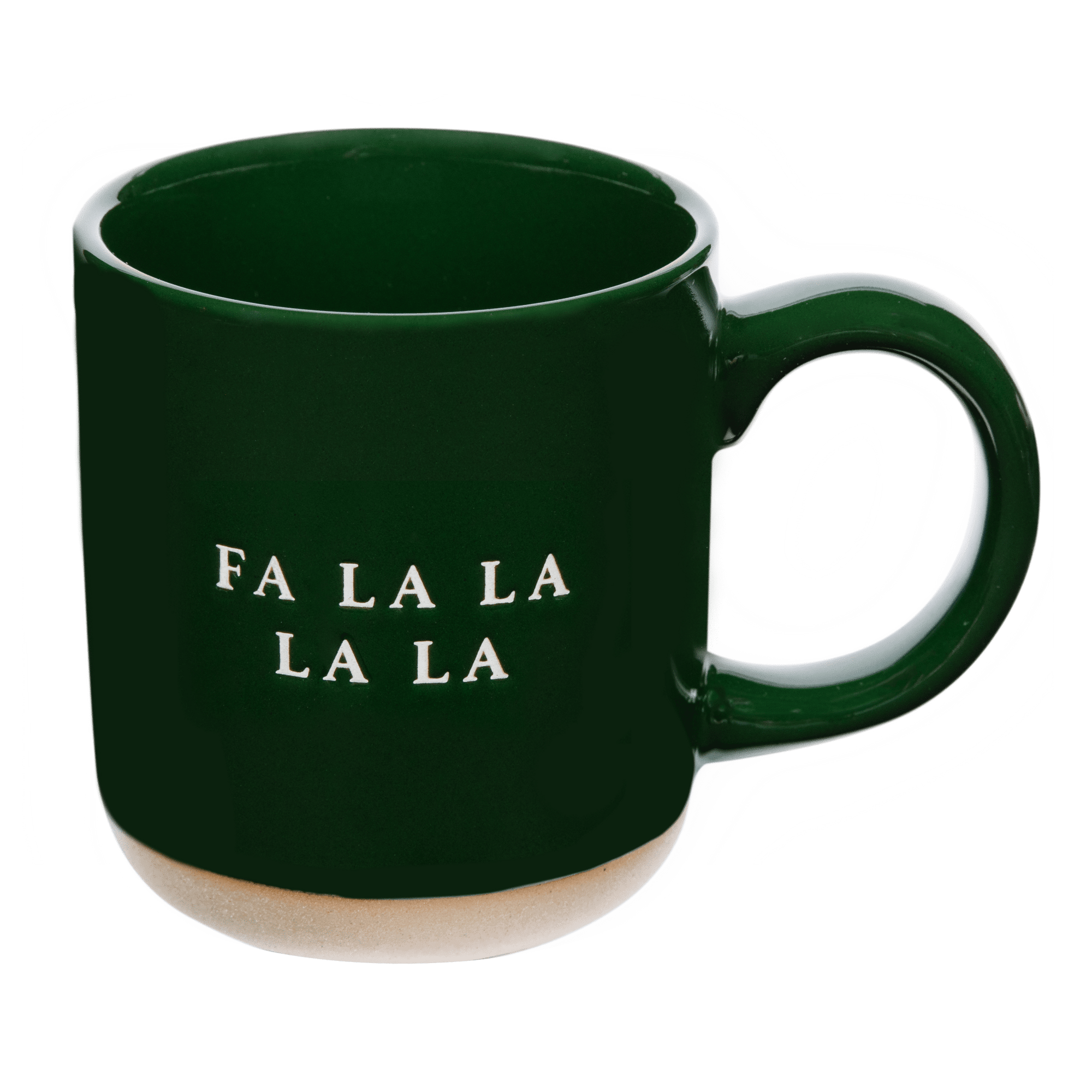 Fa La La Green Stoneware Coffee Mug