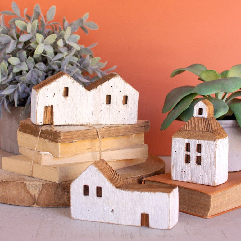 Rustic Wooden Houses Set