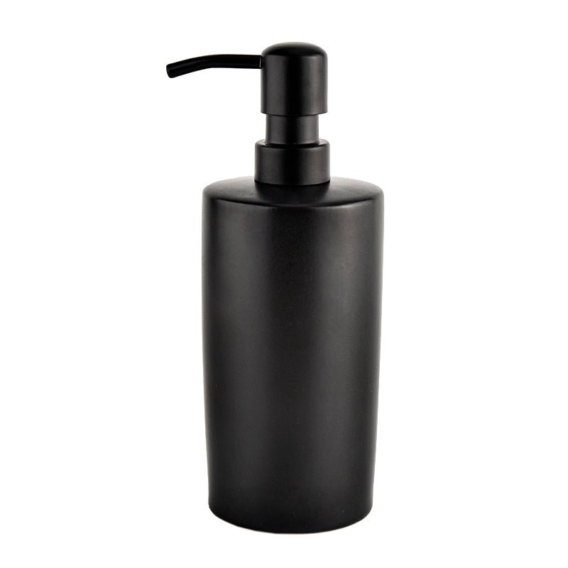 15oz Black Stoneware Dish Soap Dispenser