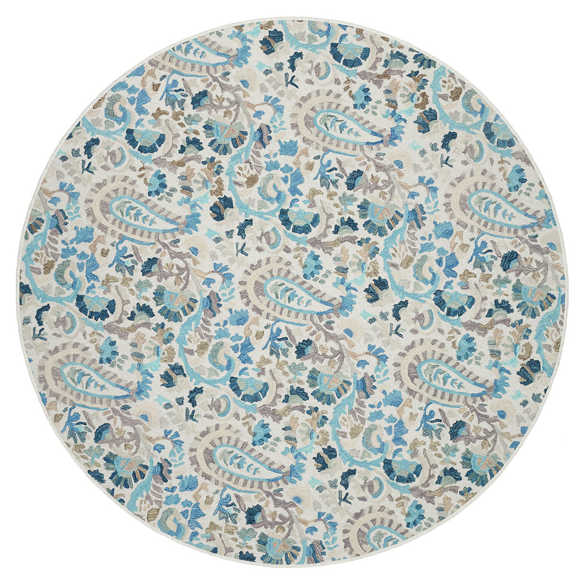 Dash & Albert Ines Blue Micro Hooked Wool Rug