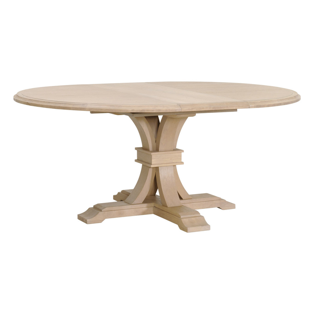 Devon 54" Light Honey Oak Round Extension Dining Table