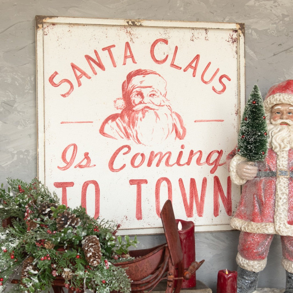 Santa Claus Is Coming To Town Small Sign