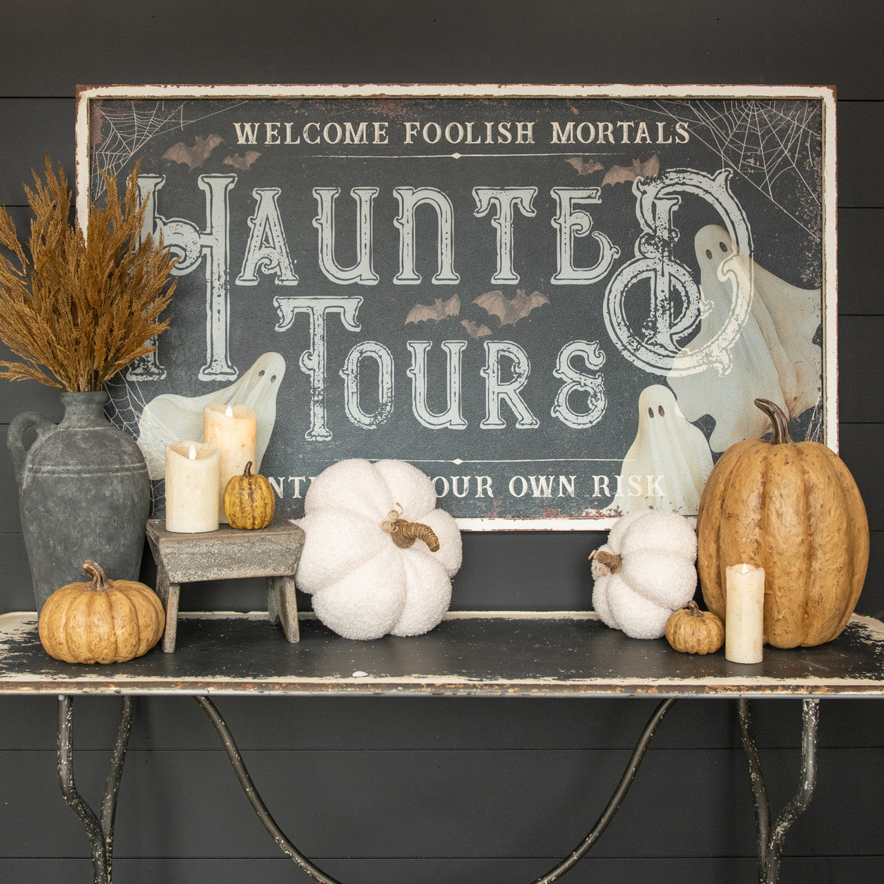 Haunted Tours Metal Sign