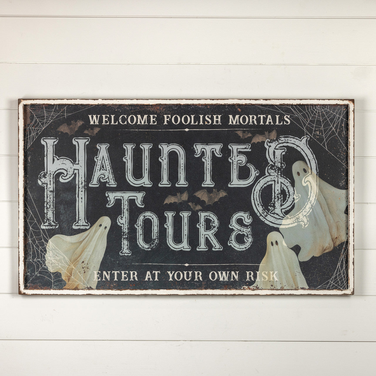 Haunted Tours Metal Sign