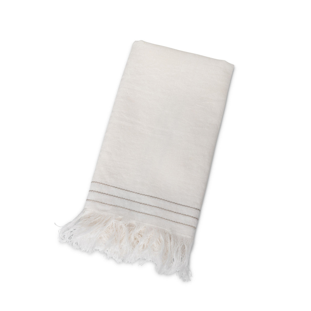 Fringed Linen & Cotton Blend Napkin