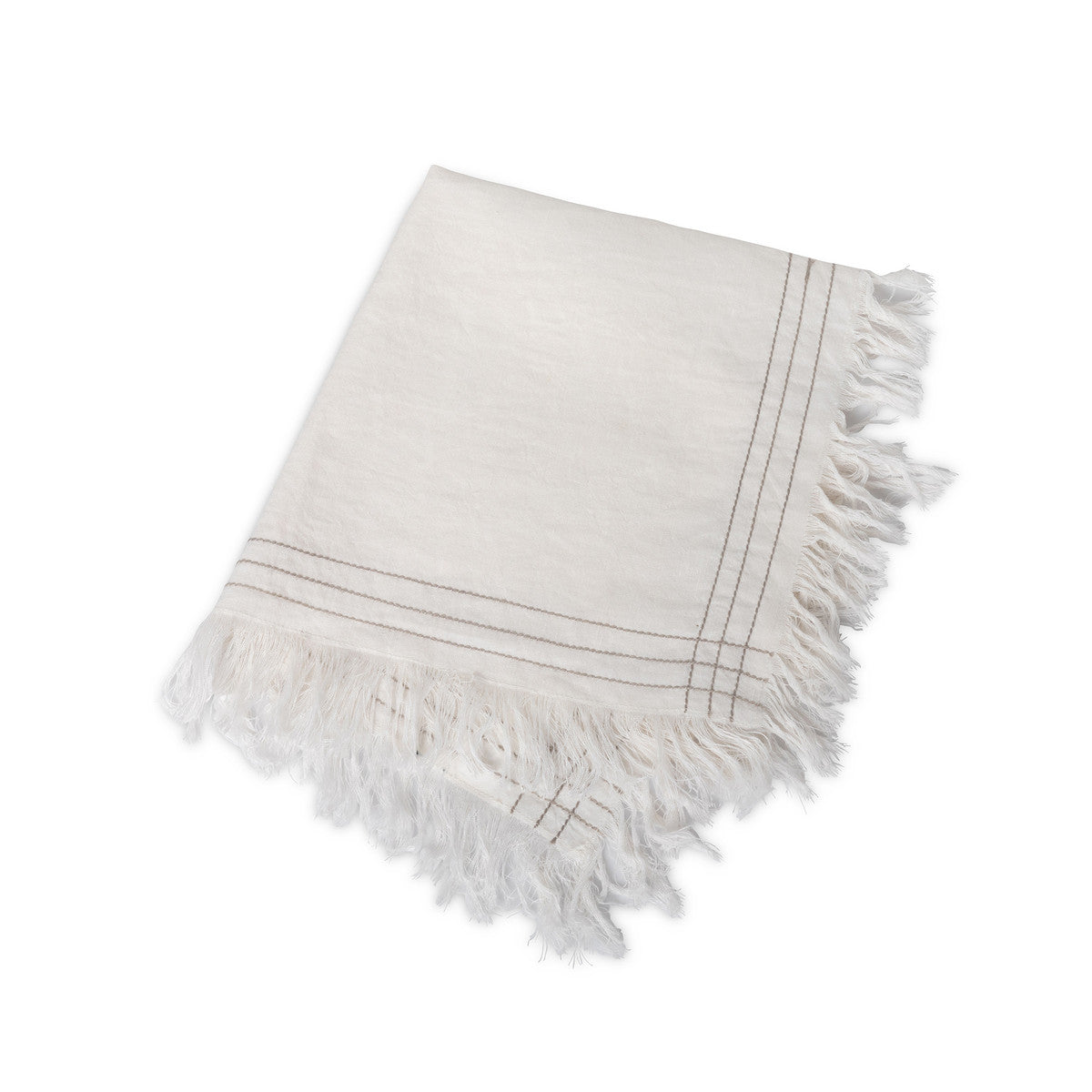 Fringed Linen & Cotton Blend Napkin