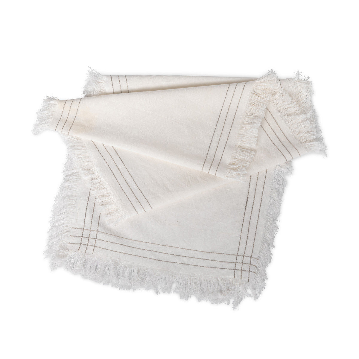 Fringed Linen & Cotton Blend Table Runner