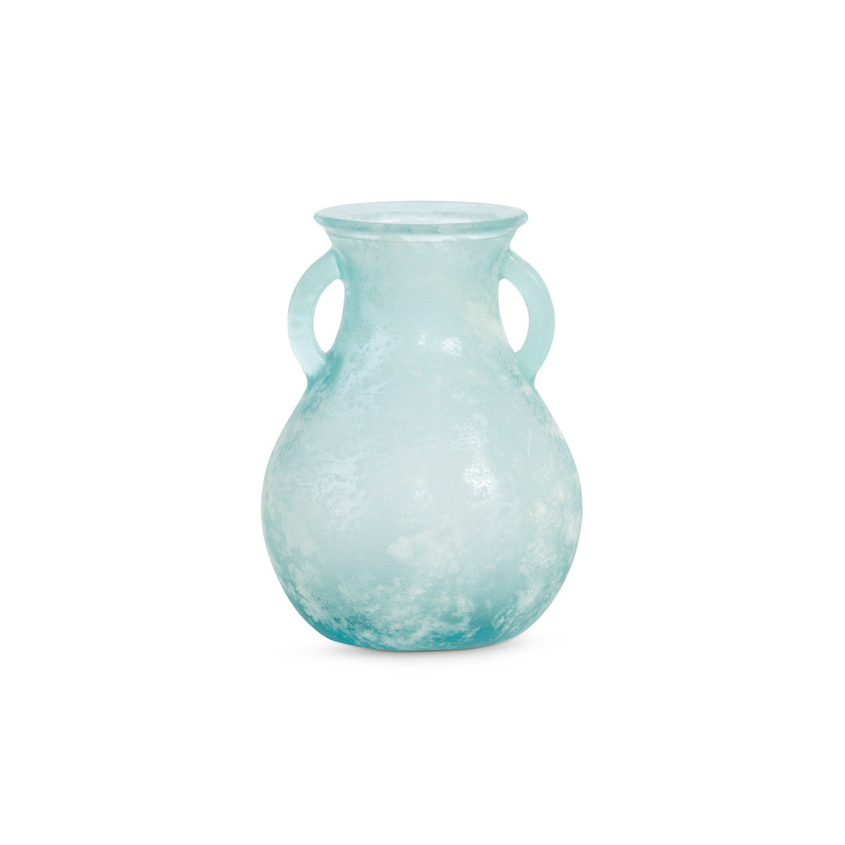 Seafoam Glass Vase With Handles