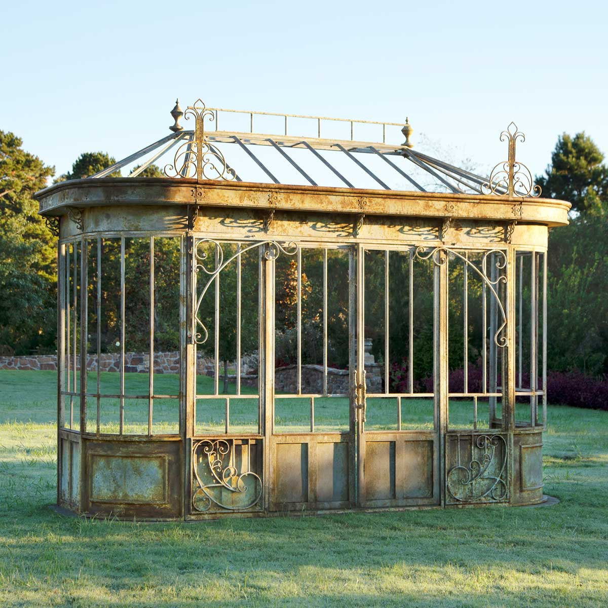 Aged Metal Conservatory Facade Framework