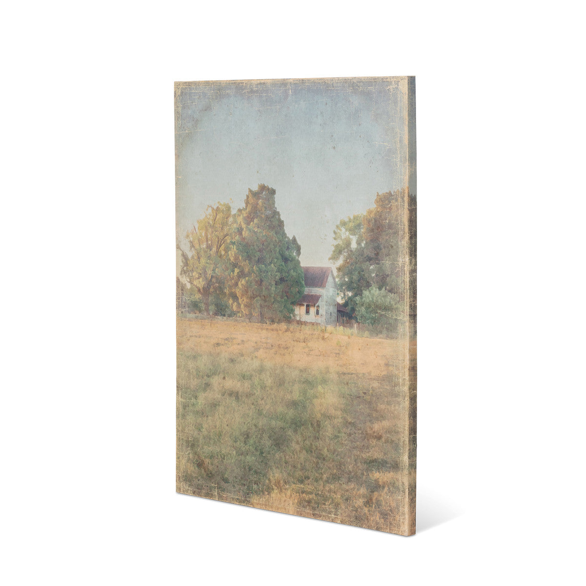 Distressed Watercolor Homestead Canvas Print