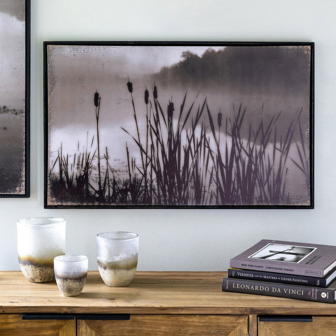 Framed Cattail Print