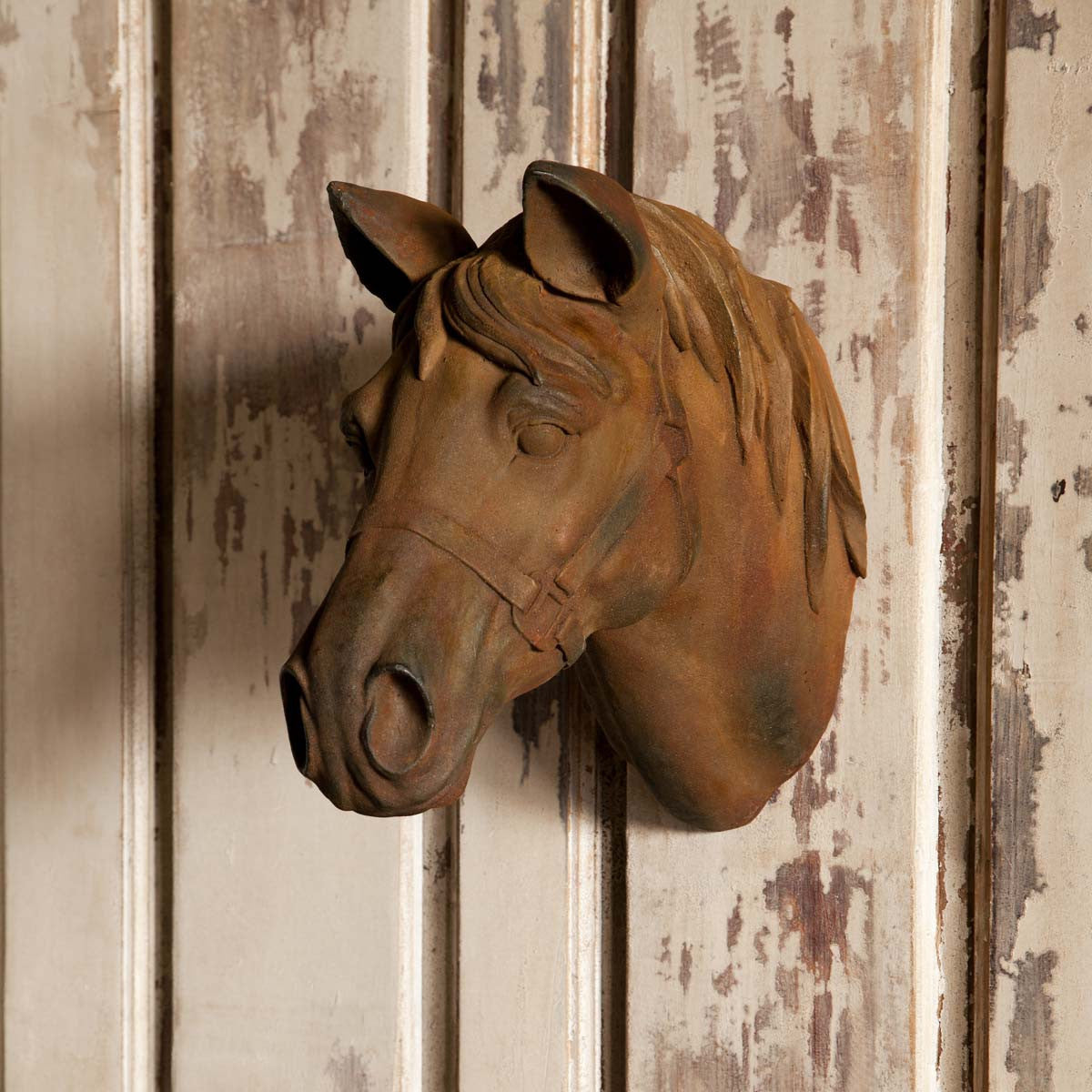 Estate Stone Wall Mount Horse Head