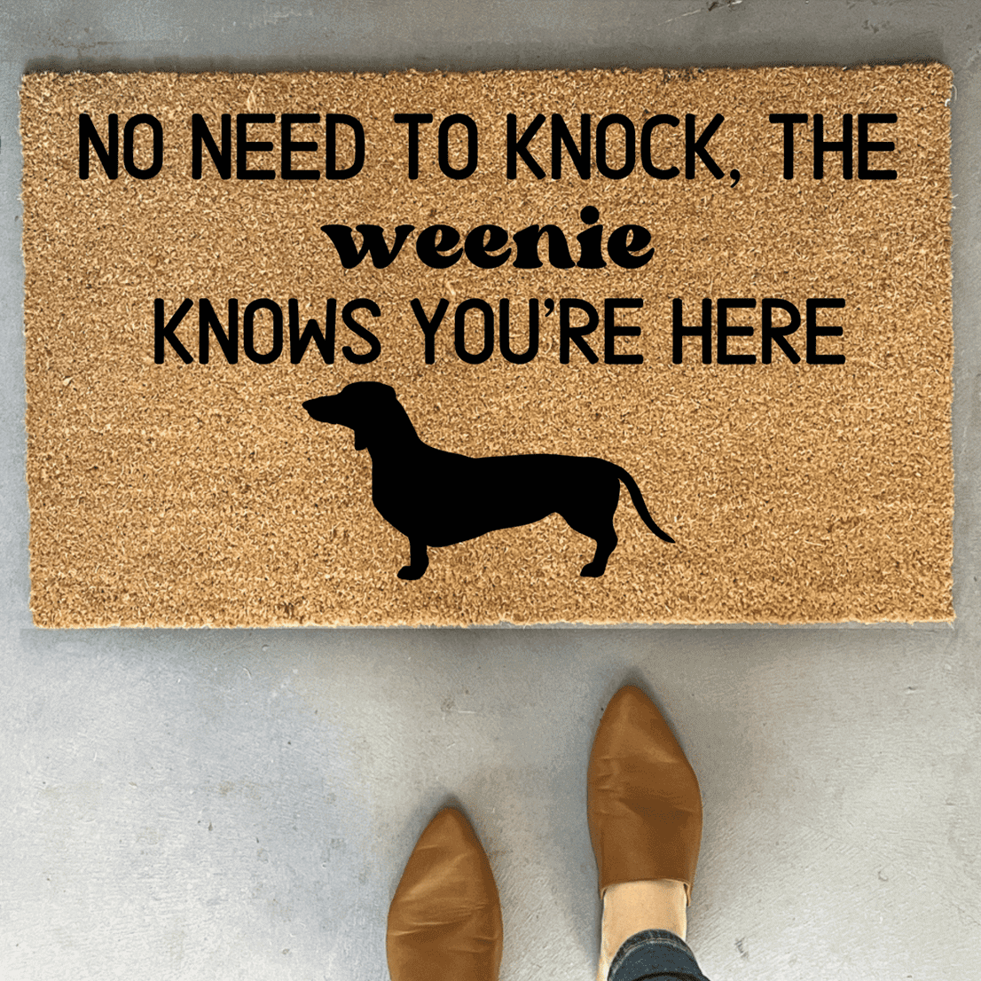 Funny Dachshund Doormat - Weenier Dog