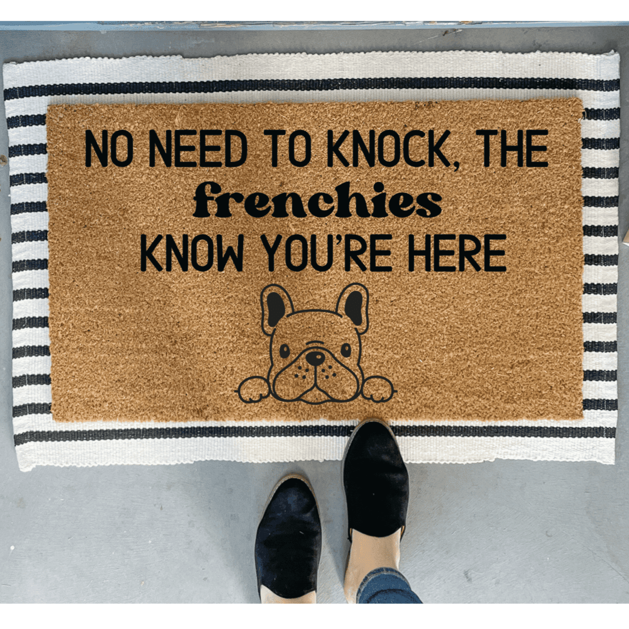 Funny Frenchie Doormat - French Bulldog