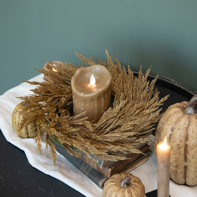 Dark Gold Wheat Candle Ring