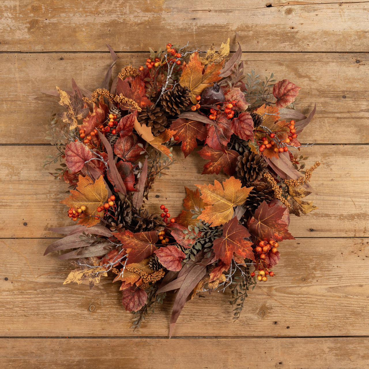 Maple Leaf & Eucalyptus Wreath