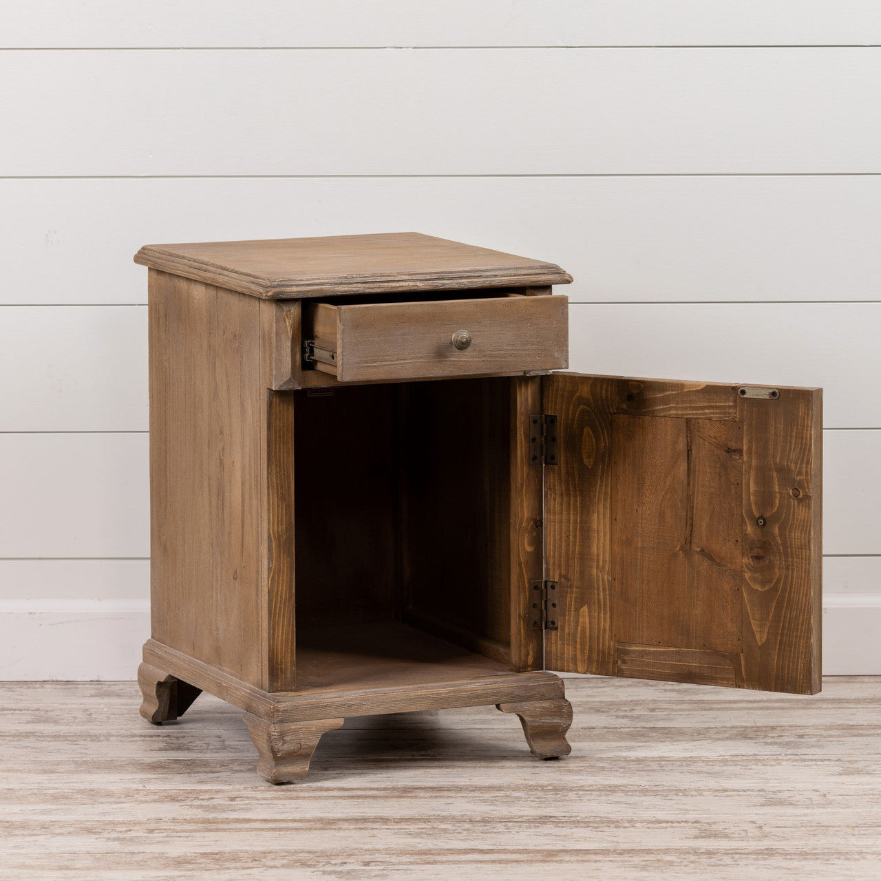 Dusty Brown Wood End Table