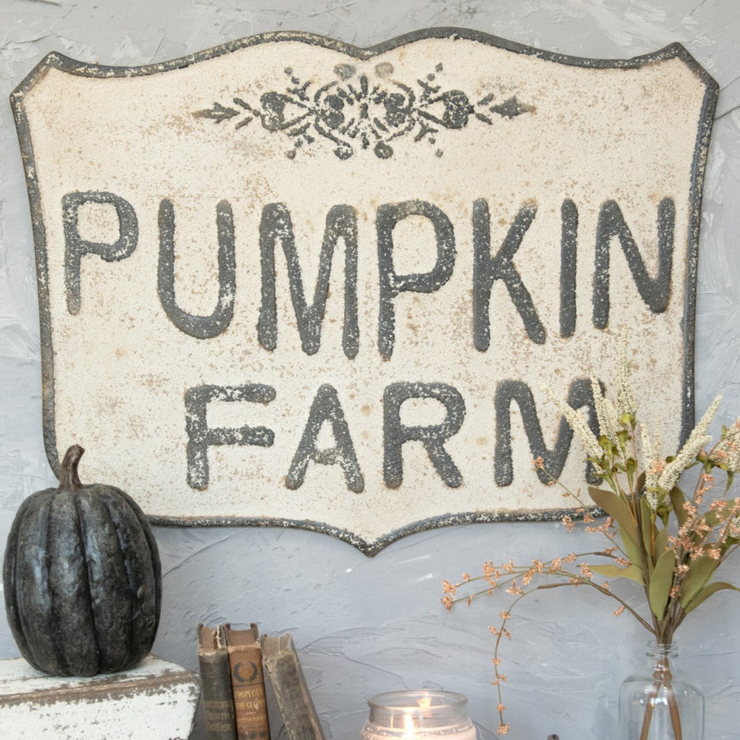 White Pumpkin Farm Crest Sign