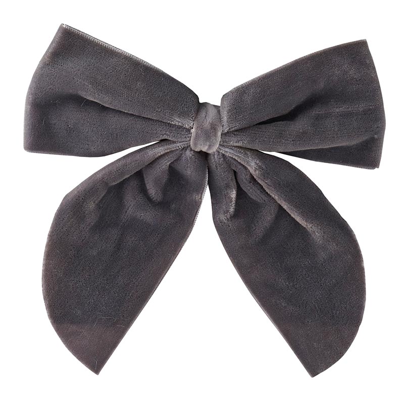 Charcoal Velvet Bow Napkin Ties Set