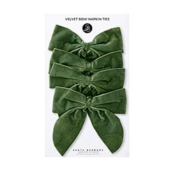 Forest Velvet Bow Napkin Tie Set