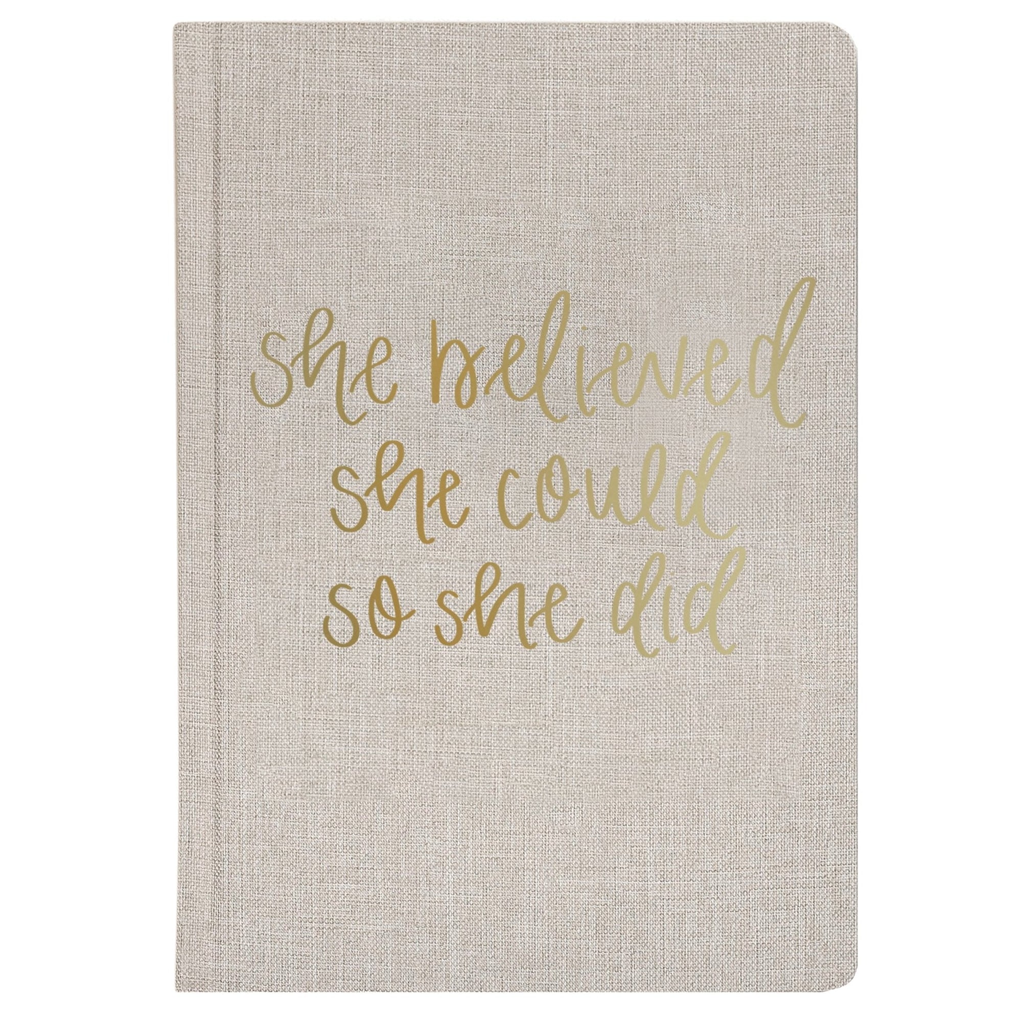 She Believed She Could Fabric Journal