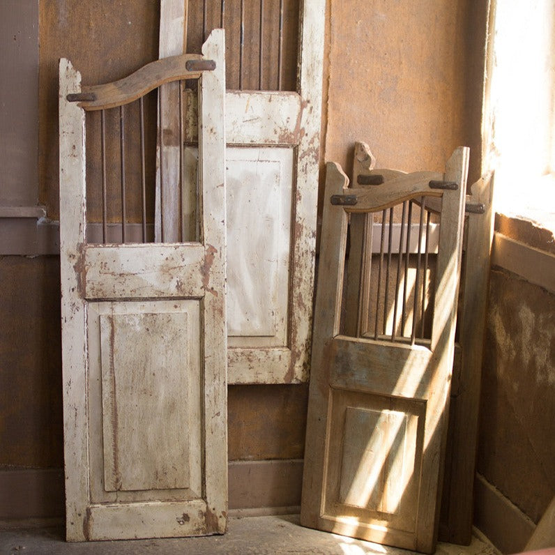 Repurposed Matching Wood and Iron Saloon Doors