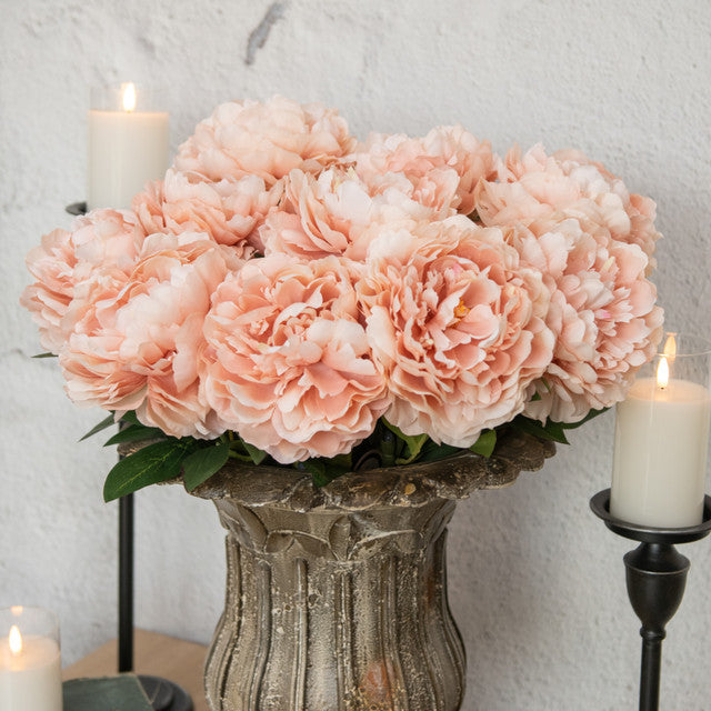 Pink & White Peony Spray