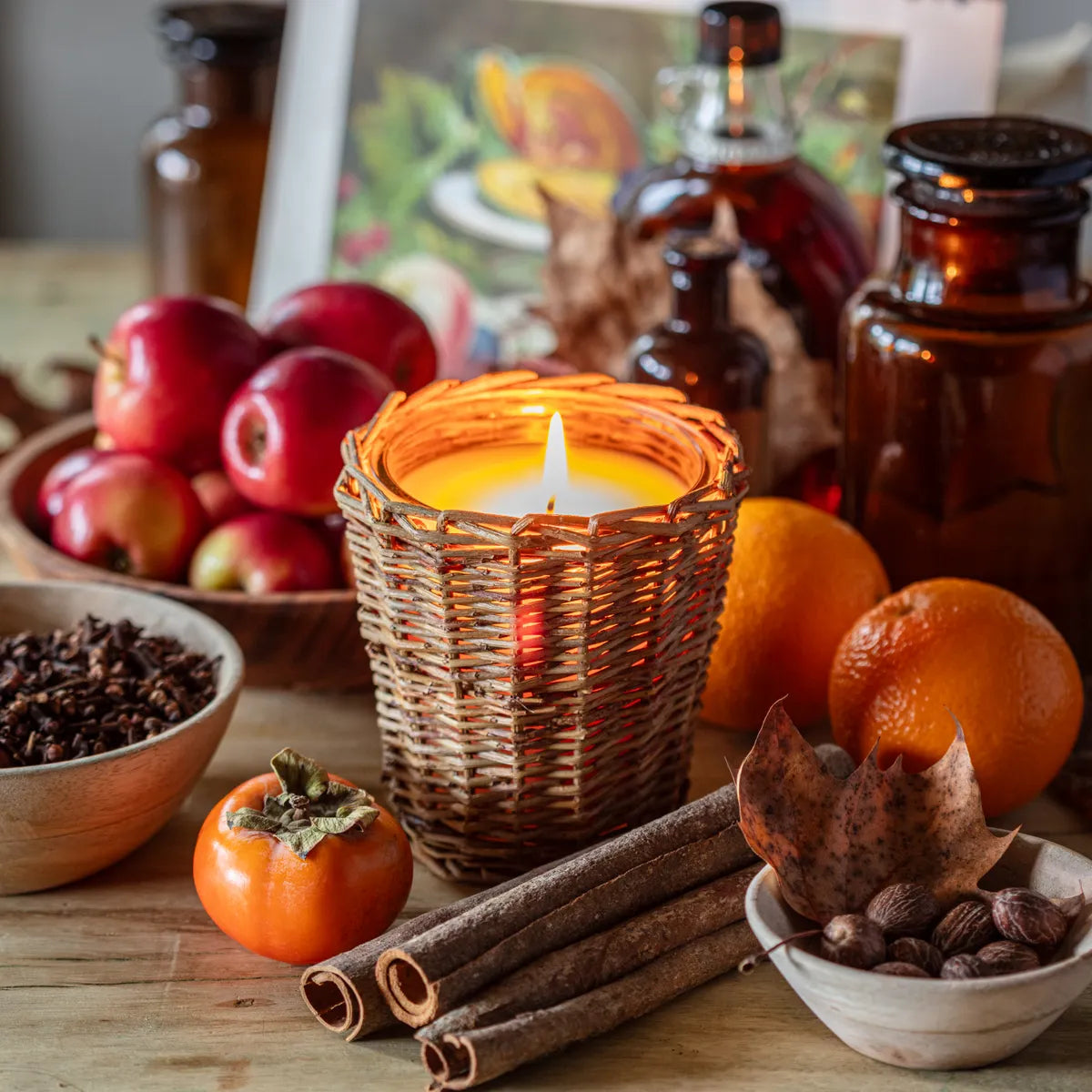 Fall Festival French Willow Candle