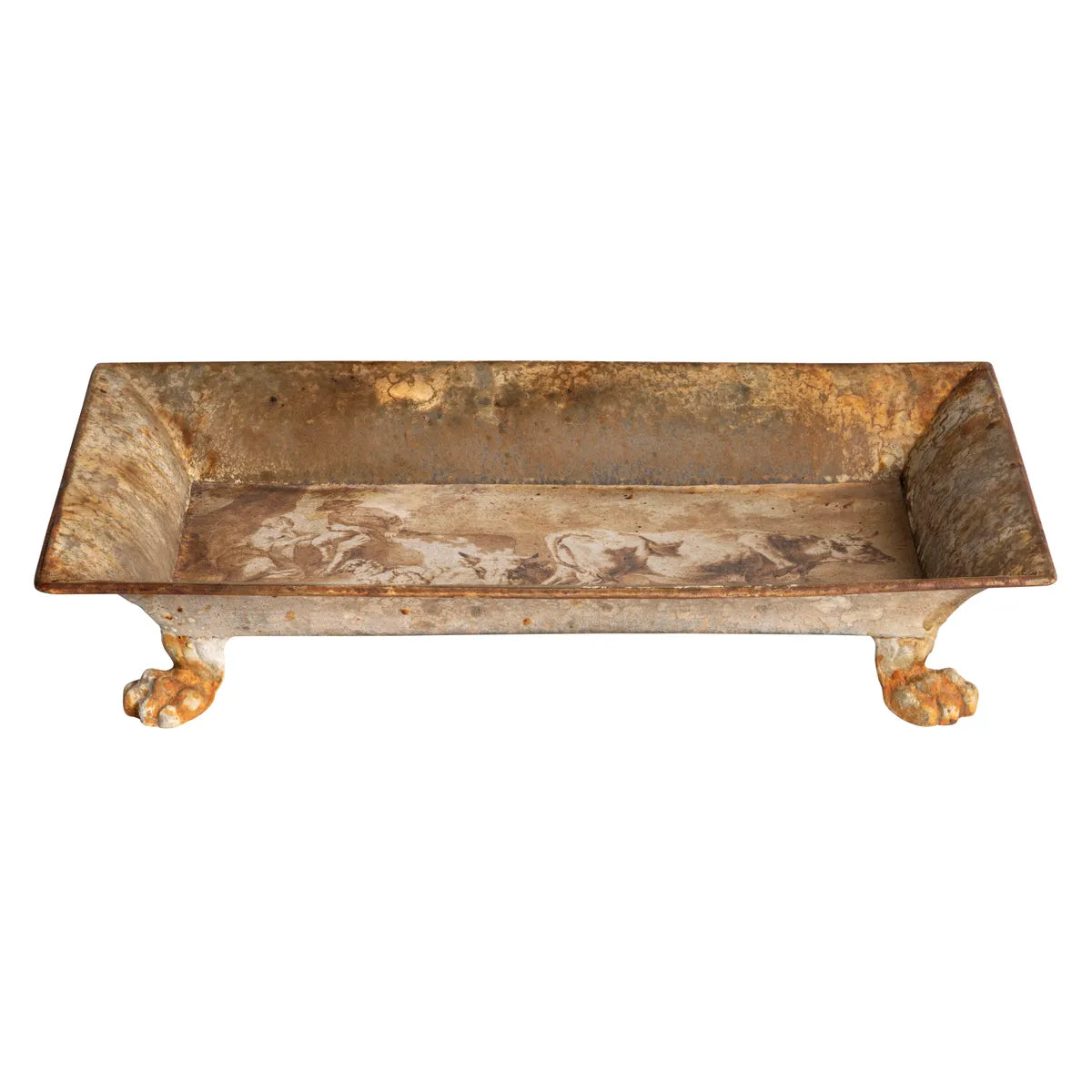 Burnished Pastoral Rectangular Tole Tray