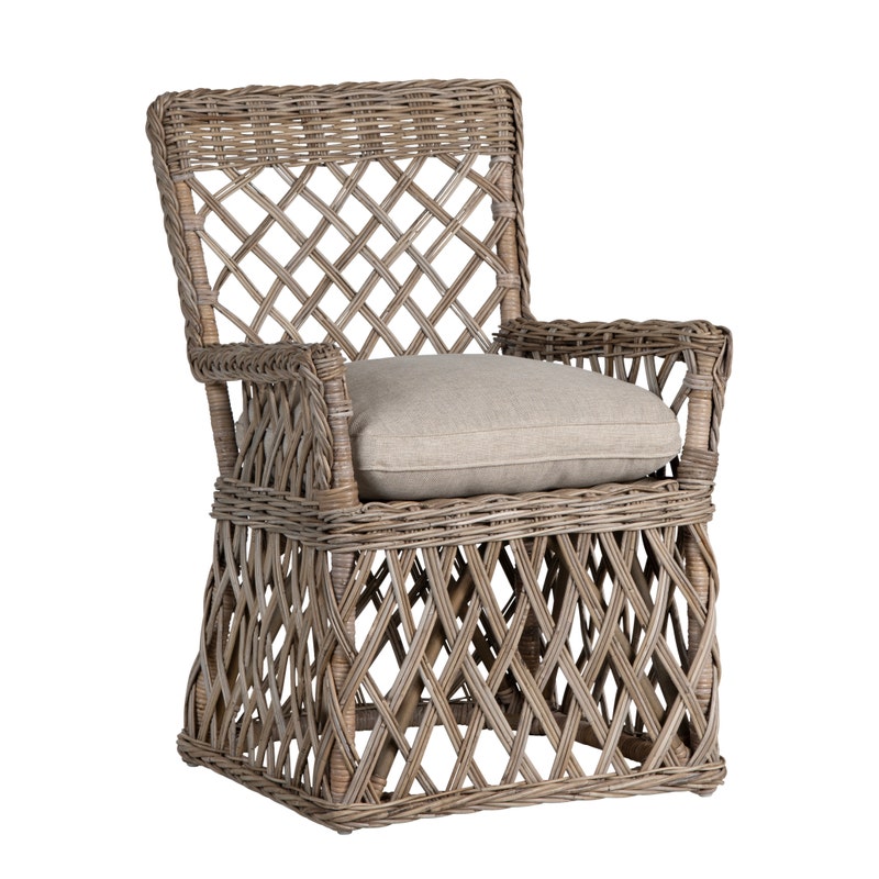 Lattice Rattan Arm Chair