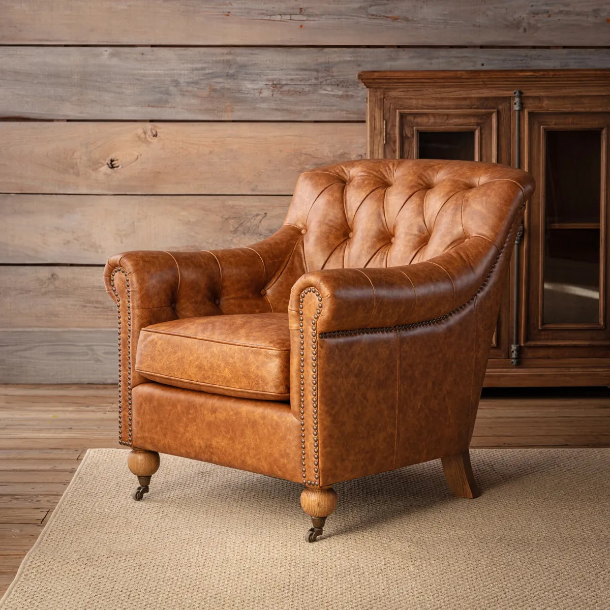 Grand Oaks Leon Leather Arm Chair