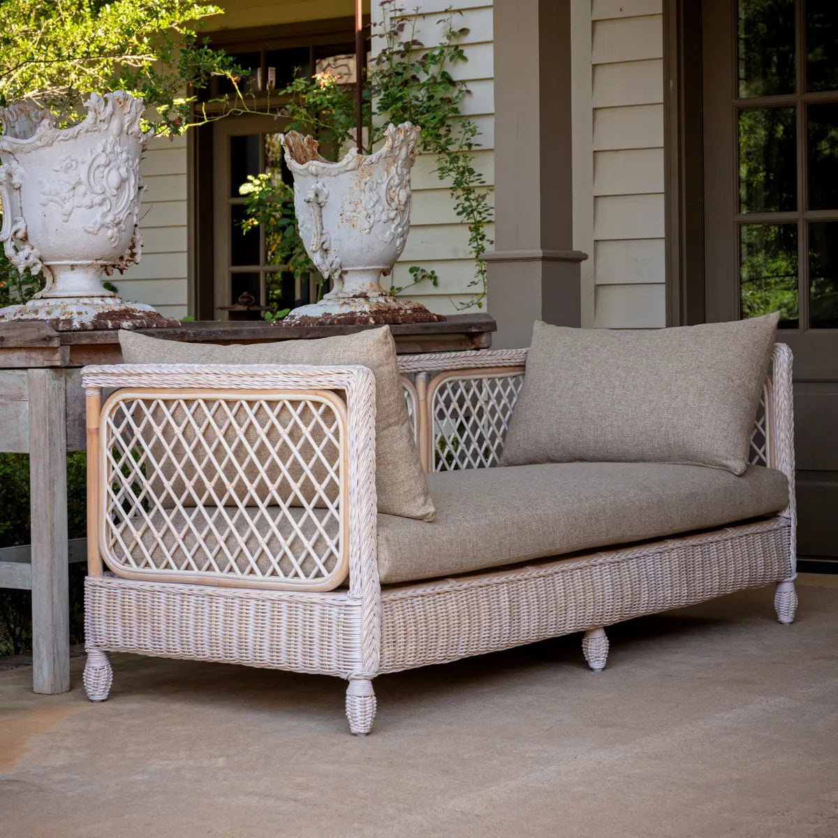 Terrace Rattan Settee