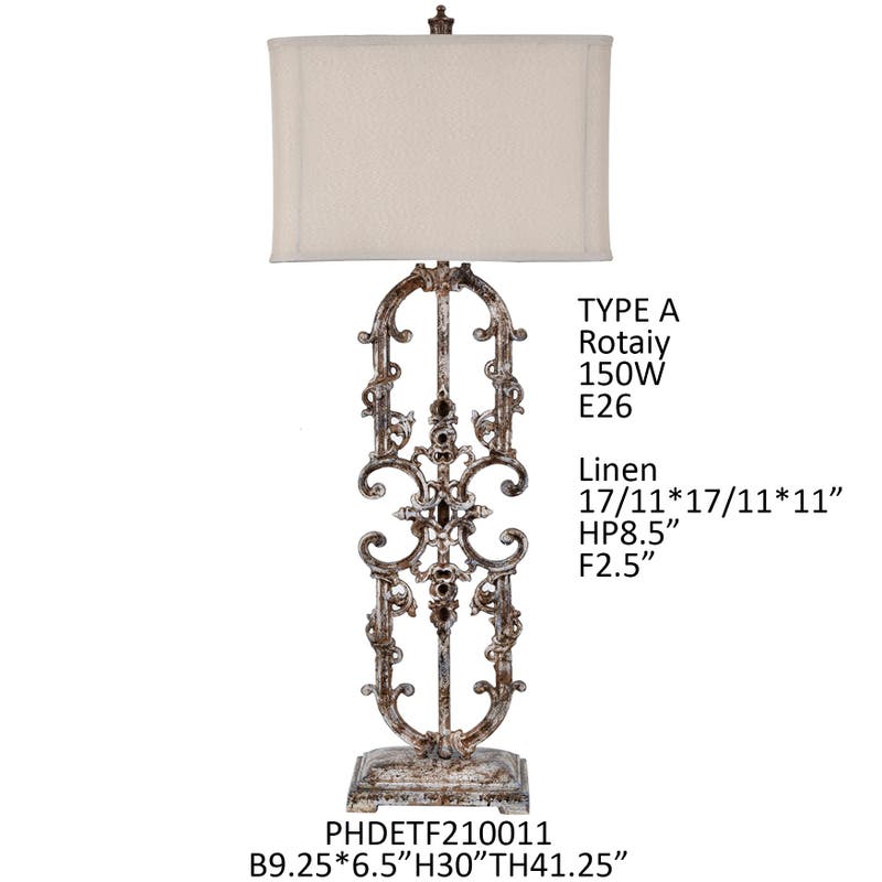 Iron Filigree Lamp Set