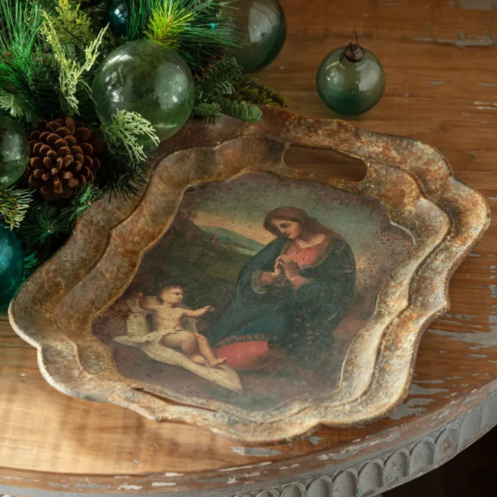 Madonna And Child Tray Set