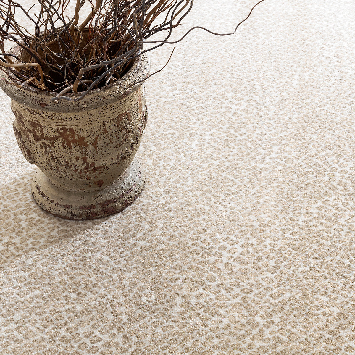 Dash &amp; Albert Cheetah Beige Woven Custom Rug