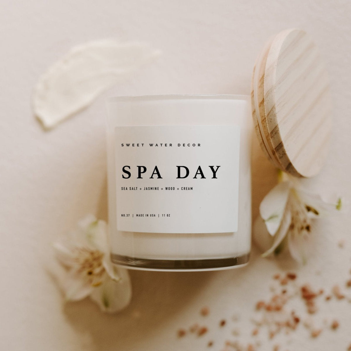 Spa Day White Jar Candle