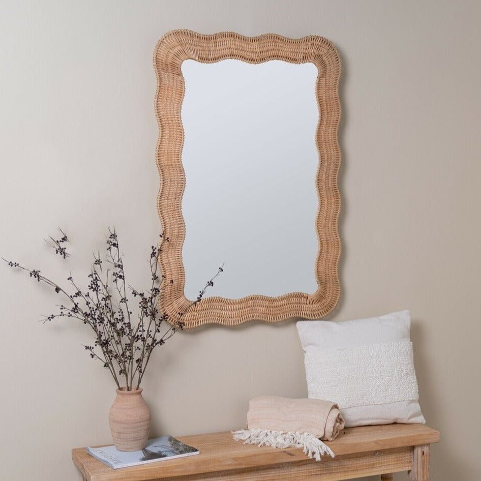 Scalloped Linden Mirror