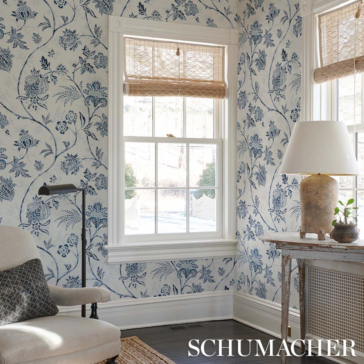 Schumacher Chinoiserie Vine Print Wallpaper