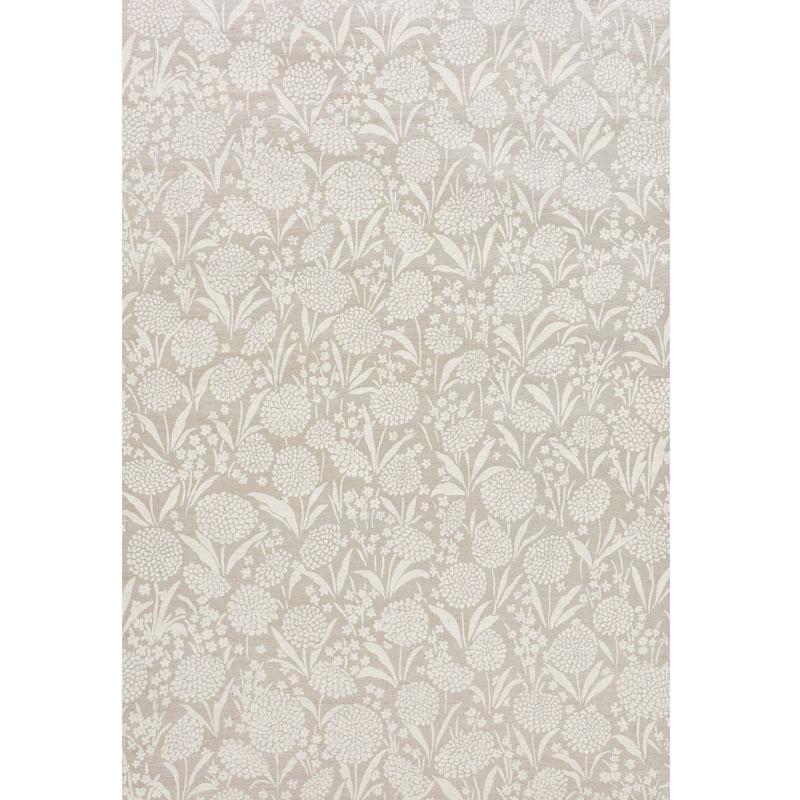 Schumacher Chrysanthemum Hemp Shimmer Wallpaper