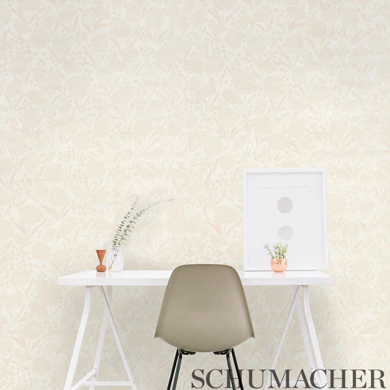 Schumacher Chrysanthemum Sisal Wallpaper