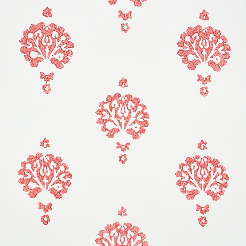 Schumacher Dahlia Hand Blocked Print Wallpaper