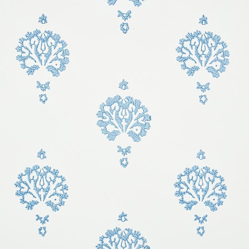 Schumacher Dahlia Hand Blocked Print Wallpaper