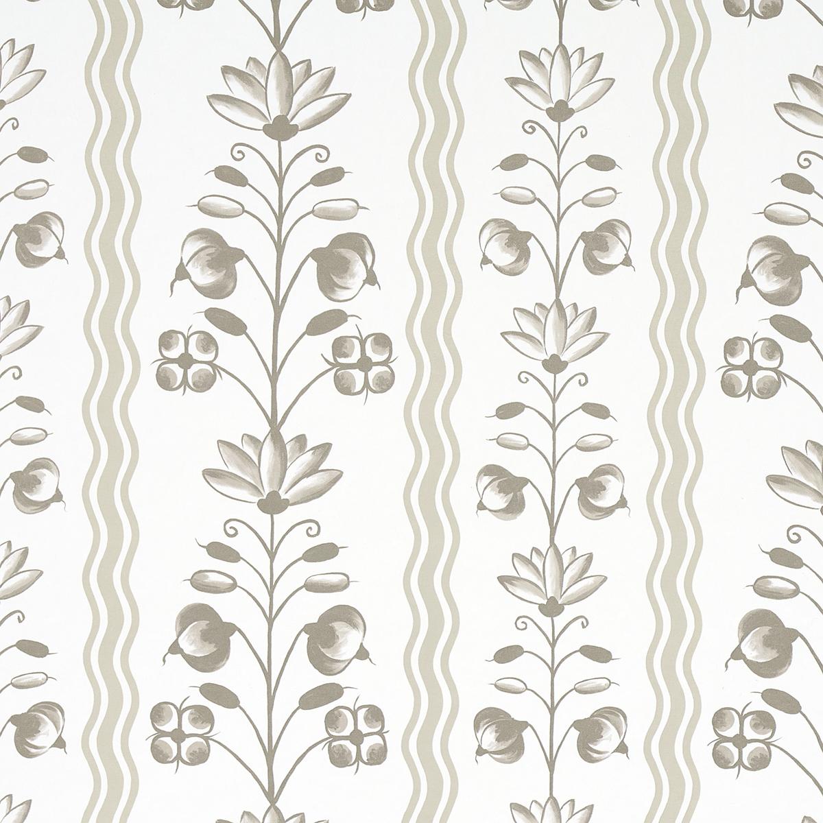 Schumacher Delft Waves Wallpaper