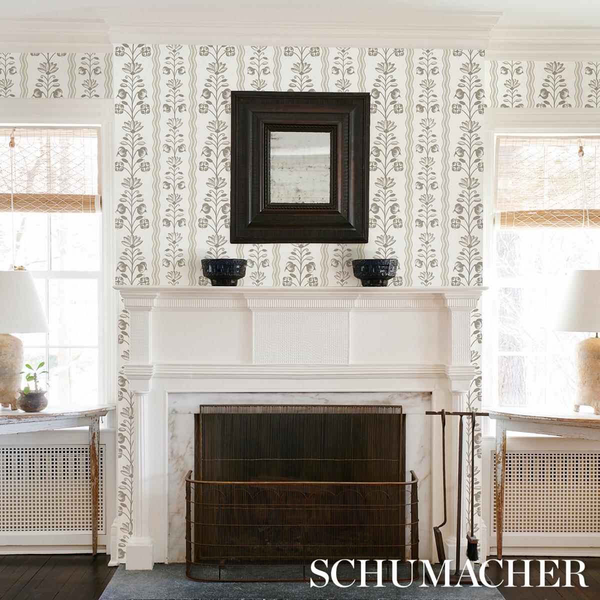 Schumacher Delft Waves Wallpaper