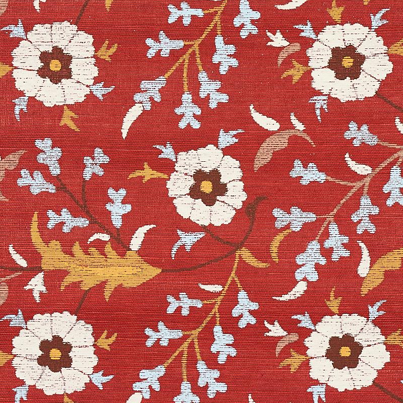 Schumacher Floralia Sisal Wallpaper