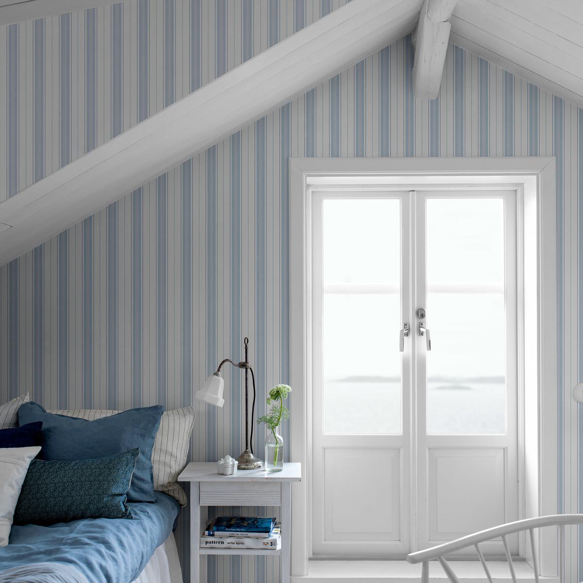 Schumacher Hamnskär Stripe Wallpaper