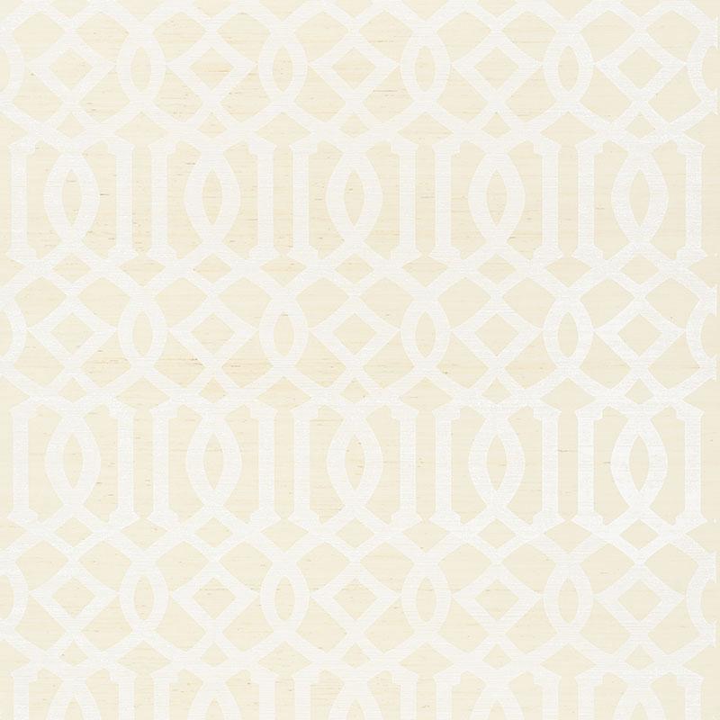 Schumacher Imperial Trellis Sisal Wallpaper