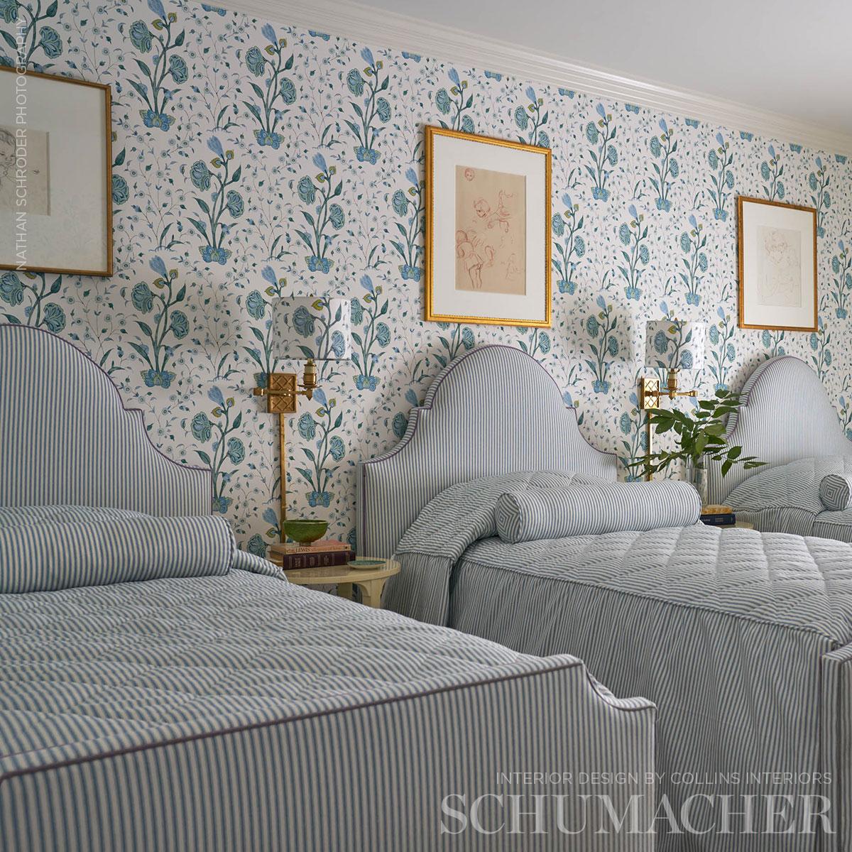 Schumacher Khilana Floral Wallpaper