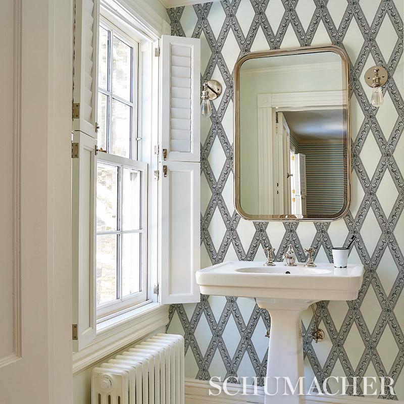 Schumacher Les Losanges Toile Wallpaper